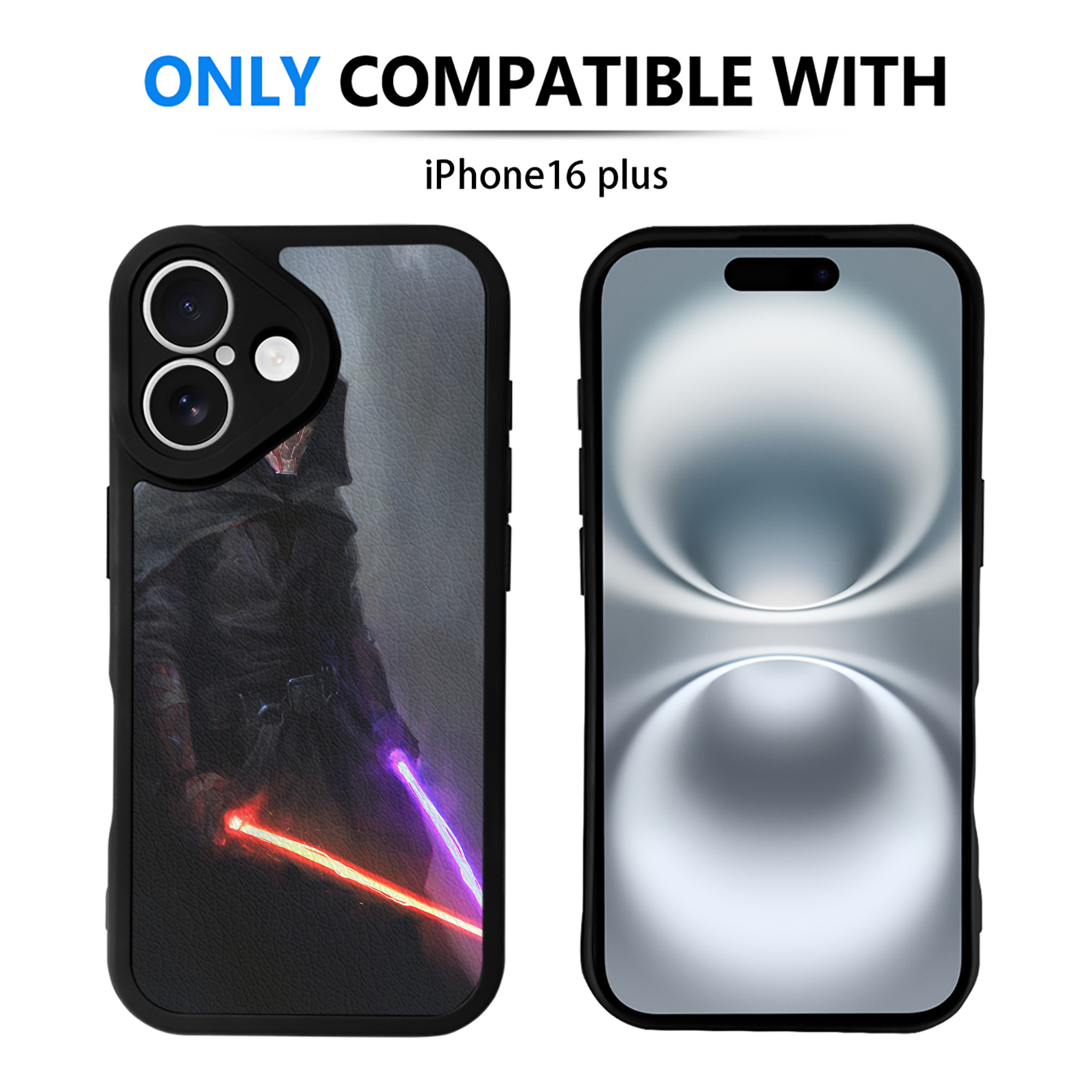 （画像用） スター・ウォーズ Star Wars 【iPhone 16シリーズ対応】シリコンスマホケース（レザー調） 材質：シリコン